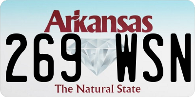 AR license plate 269WSN