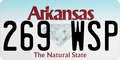 AR license plate 269WSP