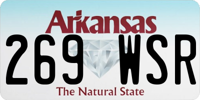 AR license plate 269WSR