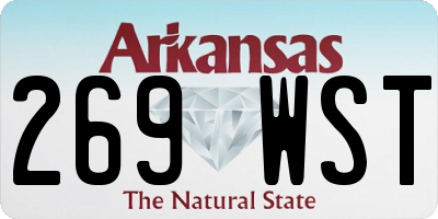 AR license plate 269WST