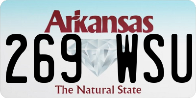 AR license plate 269WSU