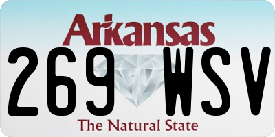 AR license plate 269WSV