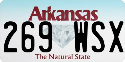 AR license plate 269WSX