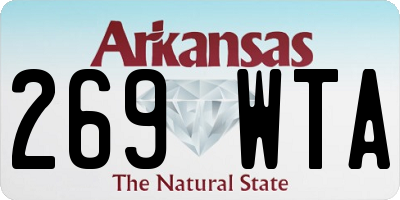 AR license plate 269WTA