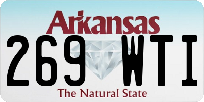 AR license plate 269WTI
