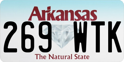 AR license plate 269WTK