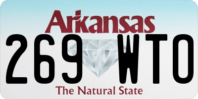 AR license plate 269WTO