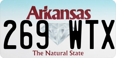 AR license plate 269WTX