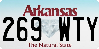 AR license plate 269WTY