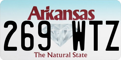 AR license plate 269WTZ