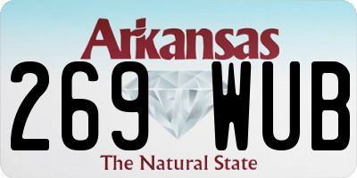 AR license plate 269WUB