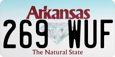 AR license plate 269WUF