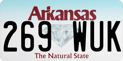 AR license plate 269WUK