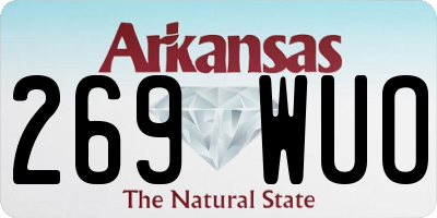 AR license plate 269WUO