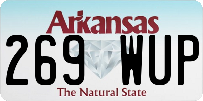 AR license plate 269WUP
