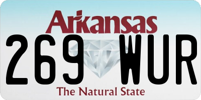 AR license plate 269WUR