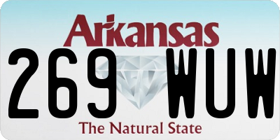 AR license plate 269WUW