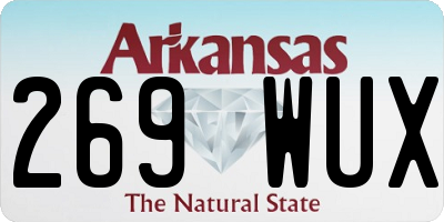 AR license plate 269WUX