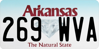 AR license plate 269WVA