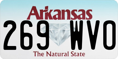 AR license plate 269WVO