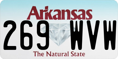 AR license plate 269WVW