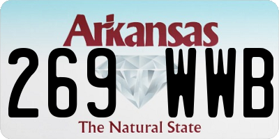 AR license plate 269WWB