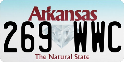 AR license plate 269WWC