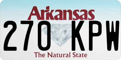 AR license plate 270KPW