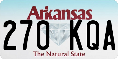 AR license plate 270KQA