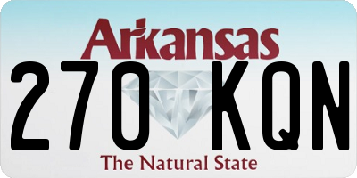 AR license plate 270KQN