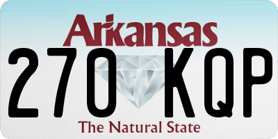 AR license plate 270KQP
