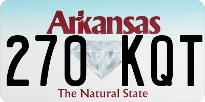 AR license plate 270KQT