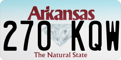 AR license plate 270KQW