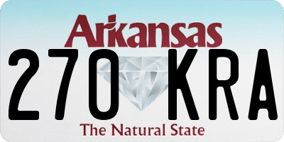 AR license plate 270KRA