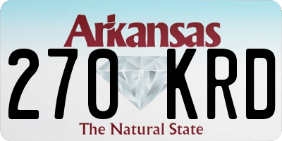 AR license plate 270KRD