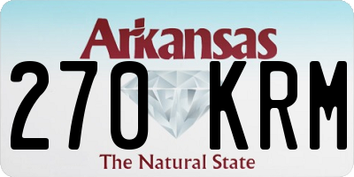 AR license plate 270KRM