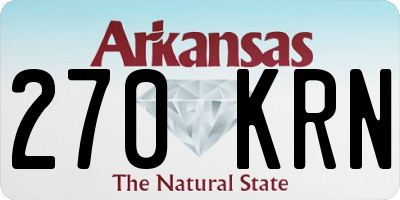 AR license plate 270KRN