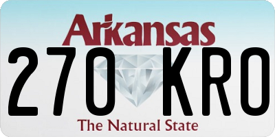 AR license plate 270KRO