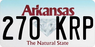 AR license plate 270KRP