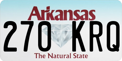 AR license plate 270KRQ