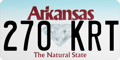 AR license plate 270KRT