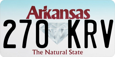 AR license plate 270KRV