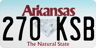 AR license plate 270KSB