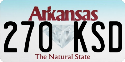 AR license plate 270KSD