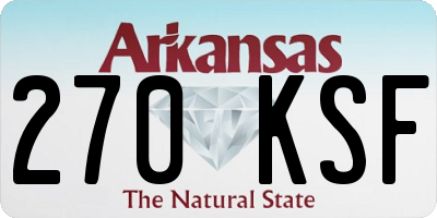 AR license plate 270KSF