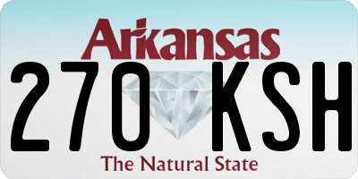 AR license plate 270KSH