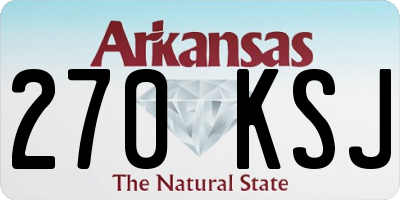 AR license plate 270KSJ