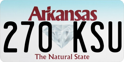AR license plate 270KSU
