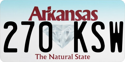AR license plate 270KSW