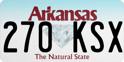 AR license plate 270KSX